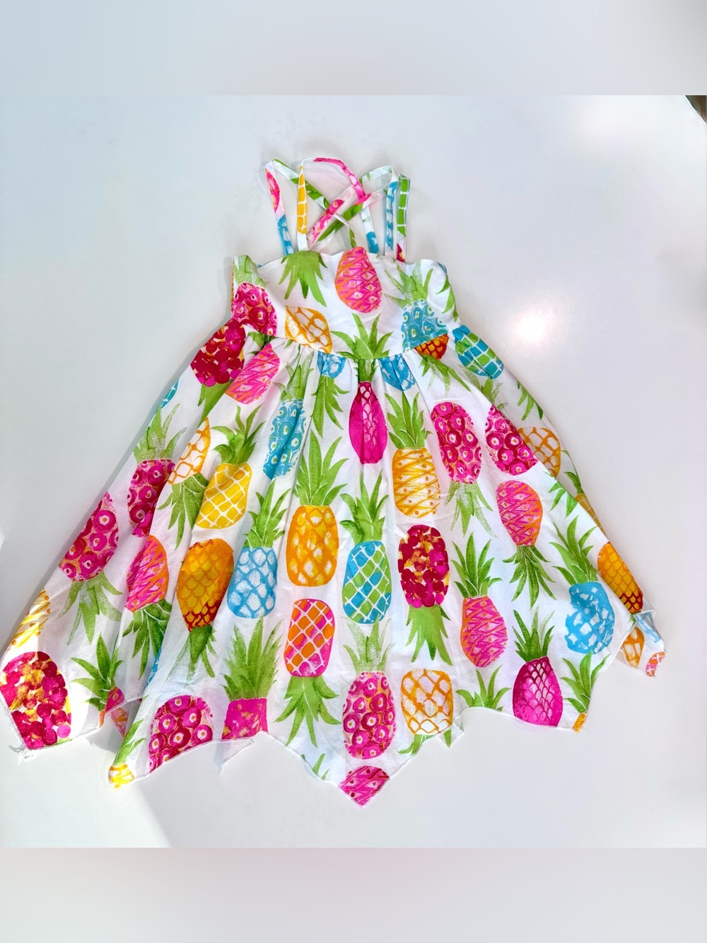 C&C California Colorful Pineapple Sundress - Bright Multicolor Size 6 years